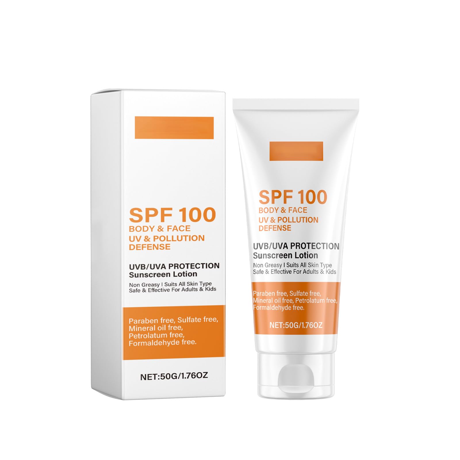SPF 100 Face Sunscreen Oil-Free Korean Sunblock Non-Greasy Moisturizer Travel Size Waterproof Sun Cream Lightweight Daily Protection Centella