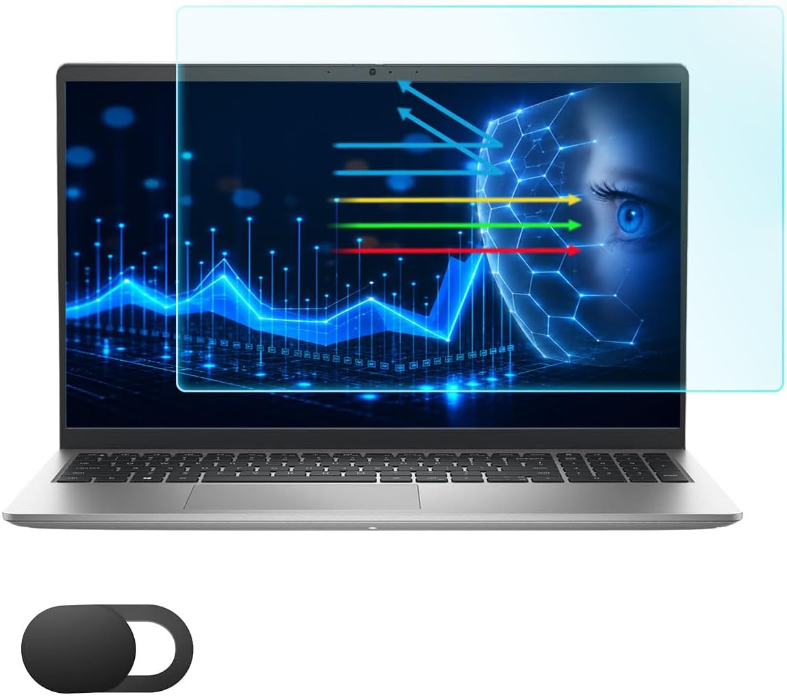 Anti Blue Light Anti Screen Protector for Dell Latitude 15 5550 5540 5530 5531 5520 5521 7520 7530 9510 9520, 2024 2023 Latitude 15.6 Eye Protection Blue Light Glare UV Filter Film, Anti Fingerprint