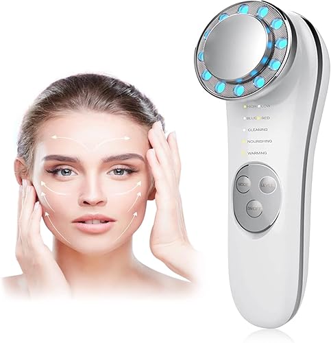 ERICAT Máquina de elevación facial, masajeador facial de microcorriente con 1 niveles de vibración y 3 modos, mejora las líneas finas faciales y el