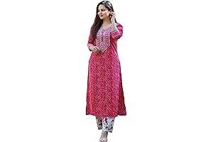 Paru Fabrics Women's Jaipuri Kurtis for Women in Indian Style