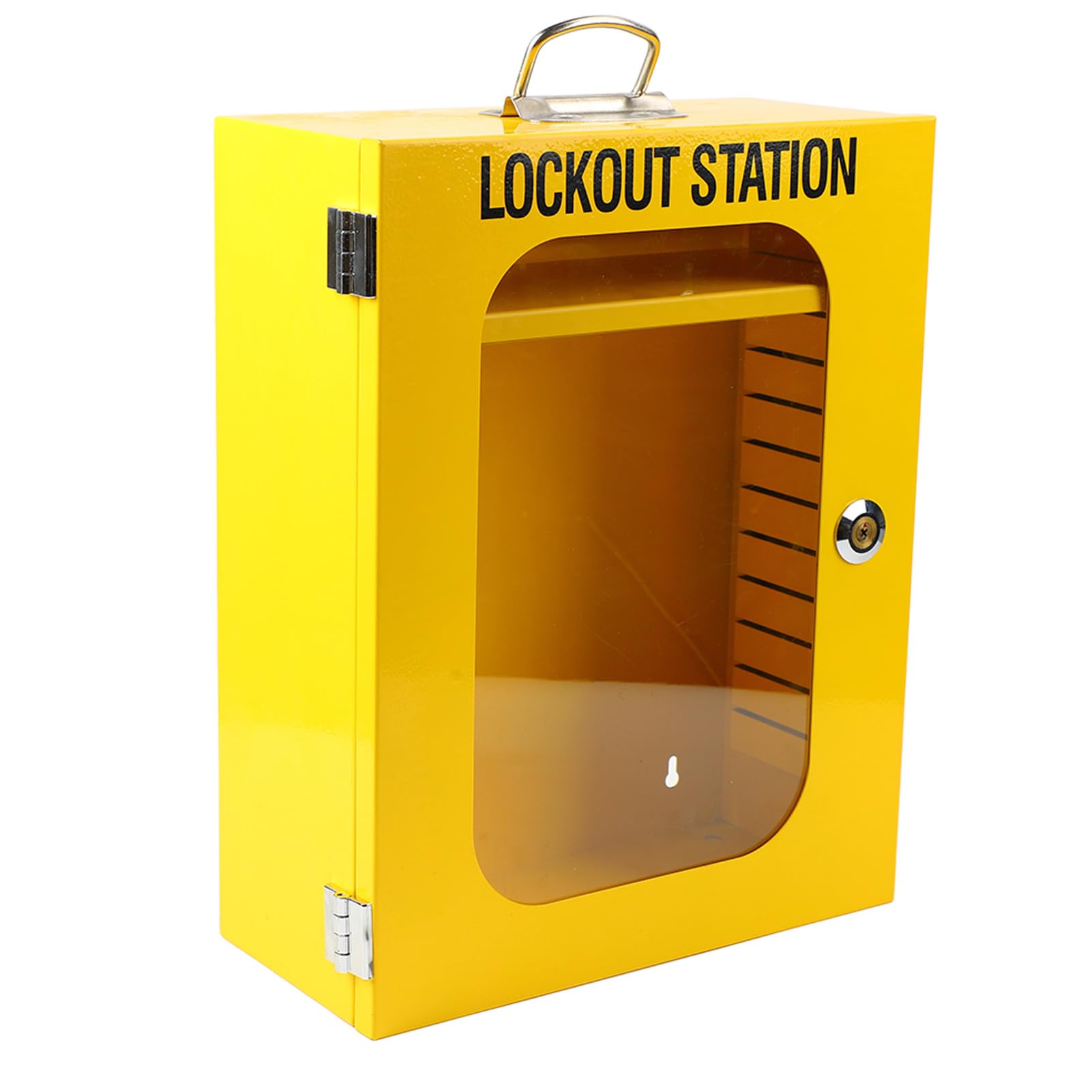 WeikeyaLOTO Box Cabinet, Rustproof Visible Wall Mounted Lockout Station Steel Construction Enough Space for Machine Service