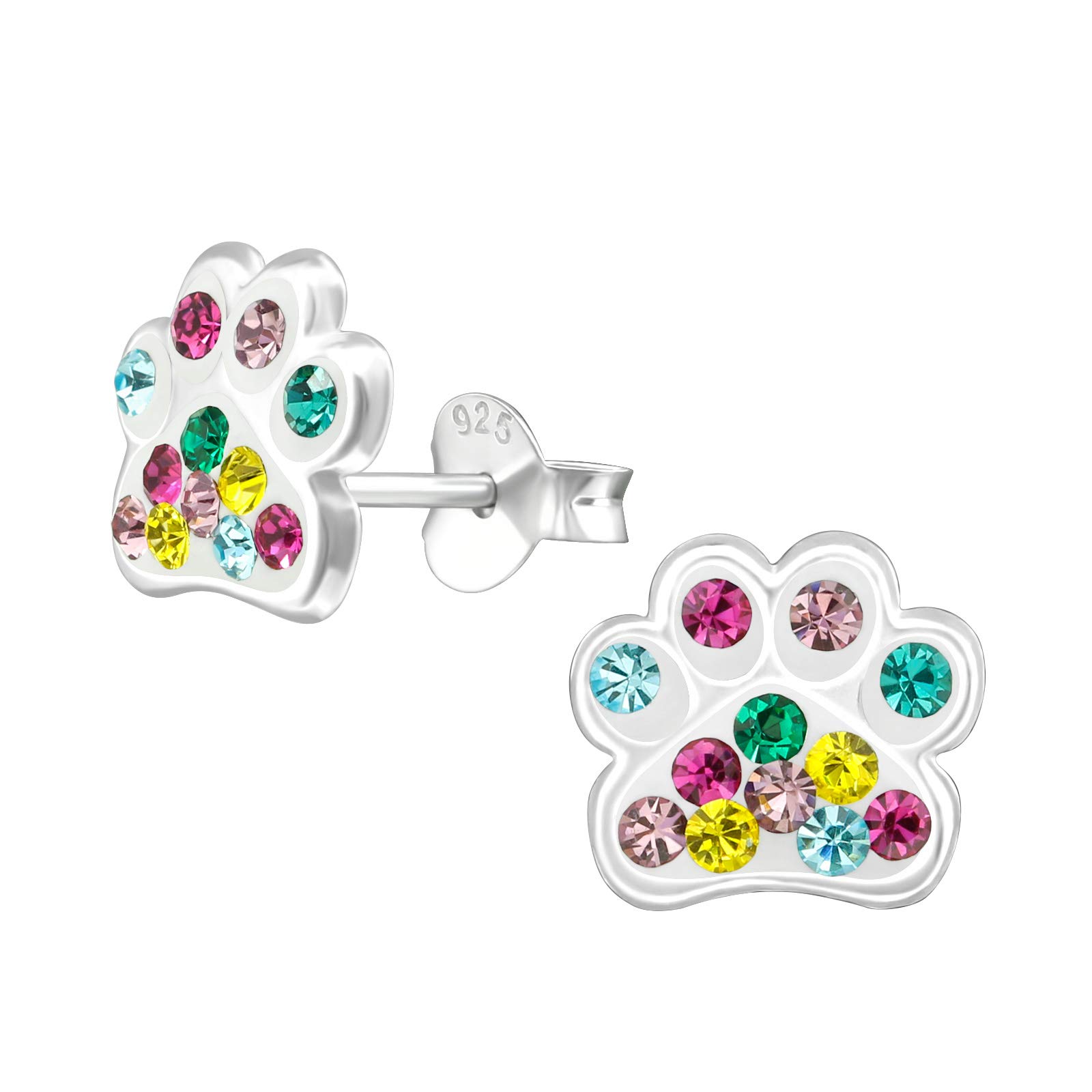 Pendente in Argento 925 a forma di Stella con pietre colorate