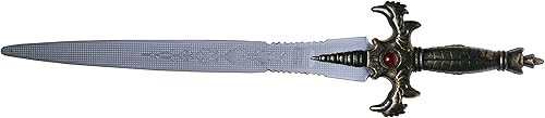 Miniatura 5 de Arcady Juego de 2, espada de caballero de Halloween, disfraz medieval de asesino de dragones, fantasía templaria, 21 pulgadas