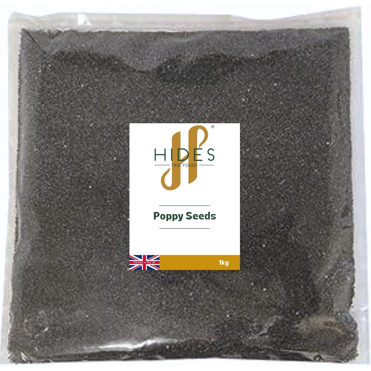 Hides Fine Foods - Poppy Seeds 1kg - GMO Free - Suitable for Vegetarians - Baking - Bread - Rolls - Muffins - Cakes - Pastries - Breakfast - Salads - Seed Mixes