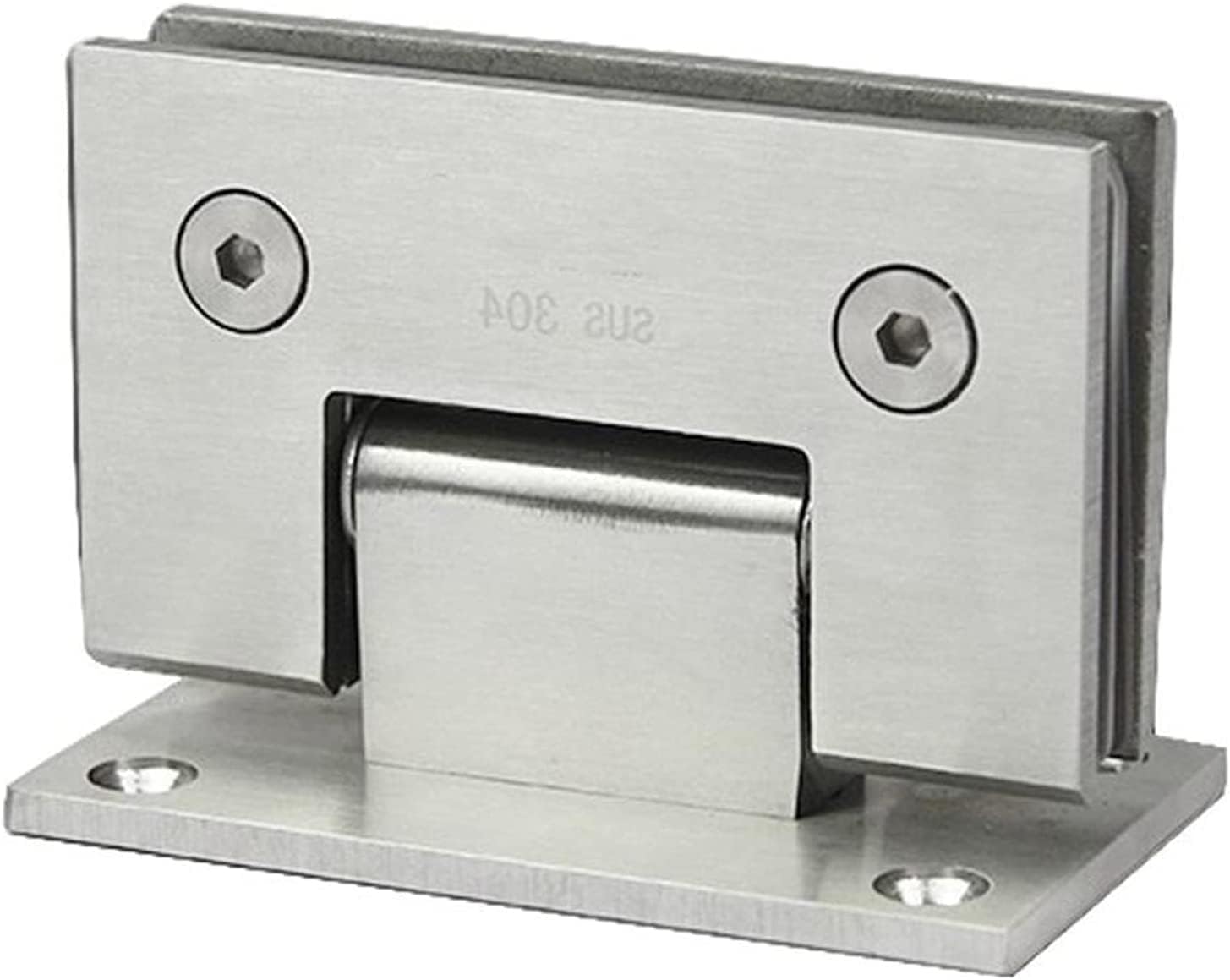 Glass Door Hinge,Pivot Hinge,1PC 90 ° Stainless Steel Bathroom Clip Shower Room Frameless Glass Door Clamp Glass Hinge Degree Flat Fixtures Bath