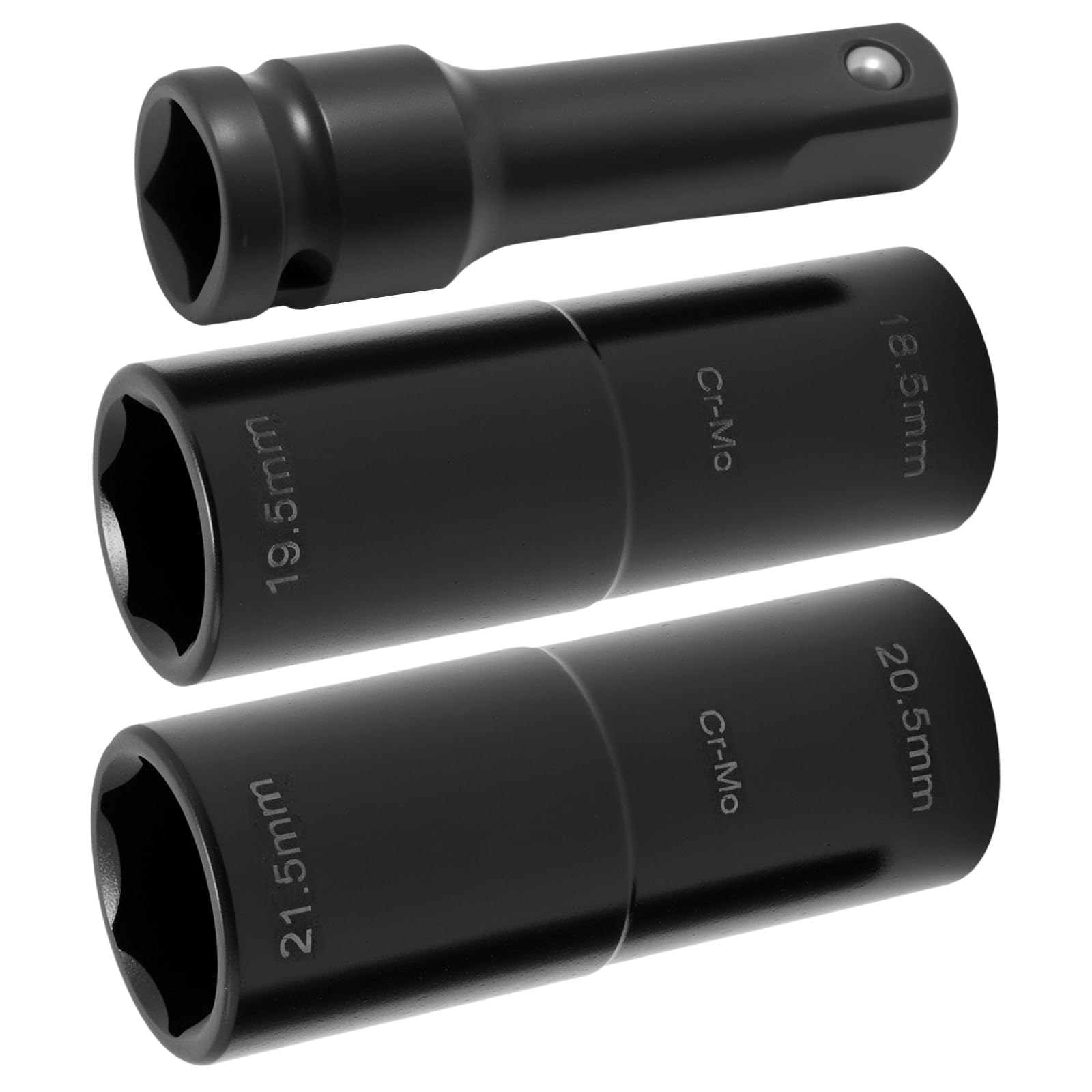 Hoypeyfiy Radmutter Nuss Kit, Mutterngrößen 19,5, 18,5, 20,5, 21,5 mm, Doppelendiger Naben-Schraubenschlüssel, Ersatz für Ford, Land Rover, Ersatz für Jeep