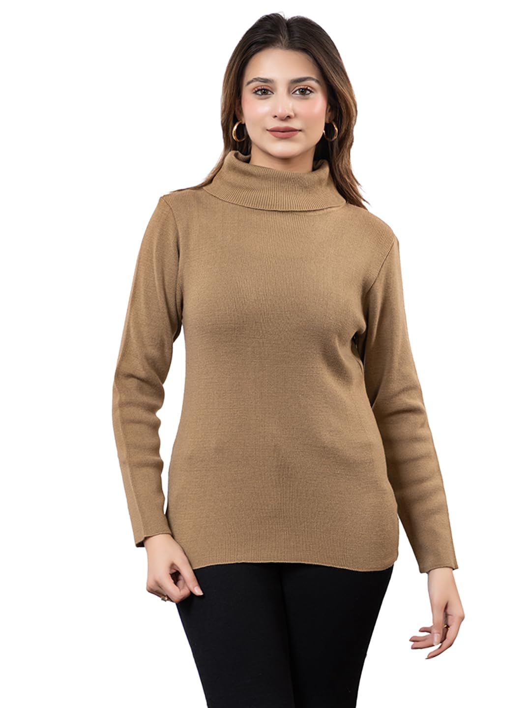 twenty me Winter Wear Casual Solid Acrylic Soft & Warm High Neck Skivvy for Women's-picture-31