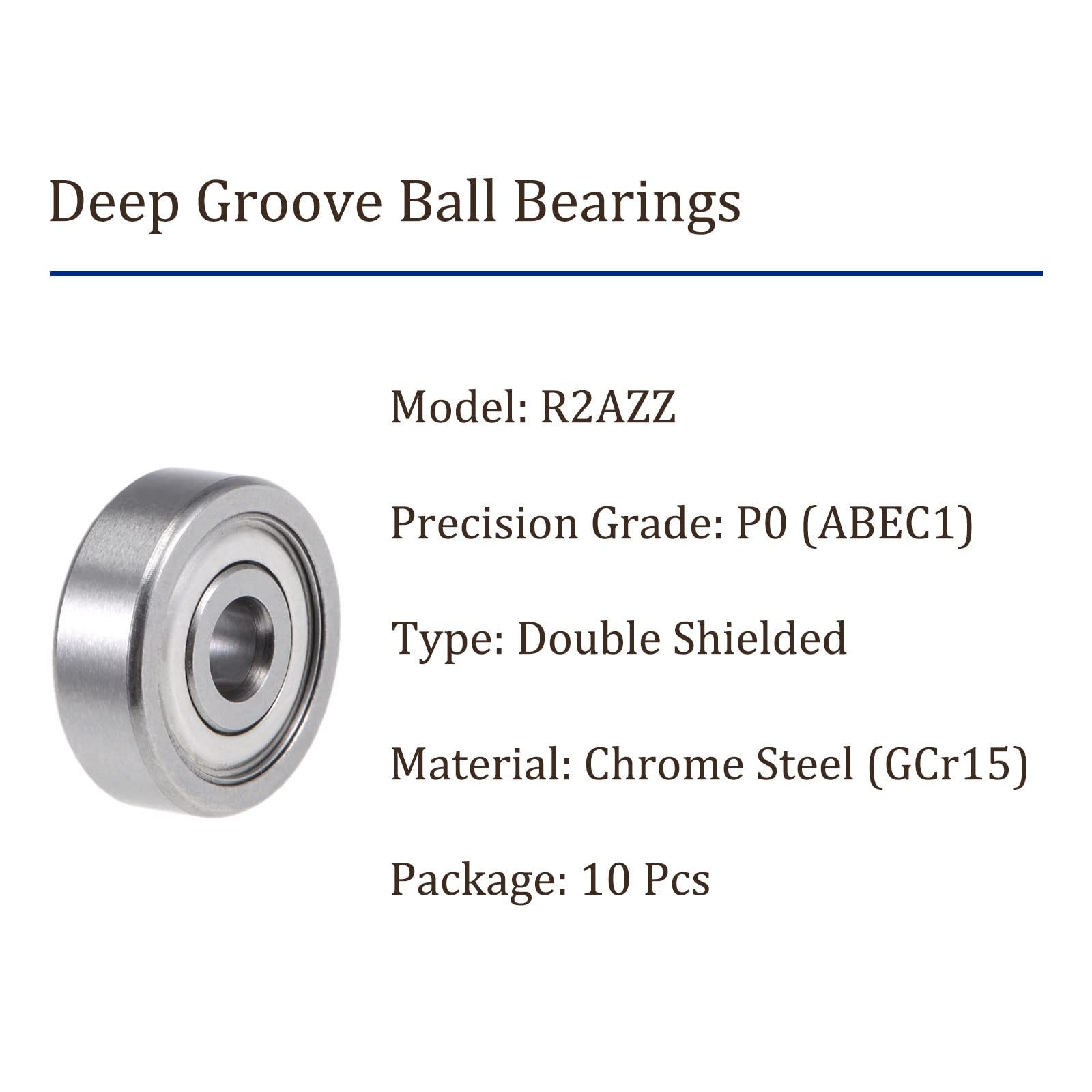 Kozelo 10pcs Profond Rainure Bille Roulements - [1/8 Pouce X 5/16 Pouce