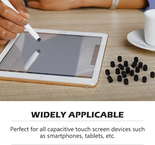 Miniatura 4 de 20 puntas de repuesto para pantallas táctiles, puntas de goma de silicona para bolígrafo táctil (diámetro exterior de 0.236 pulgadas, diámetro
