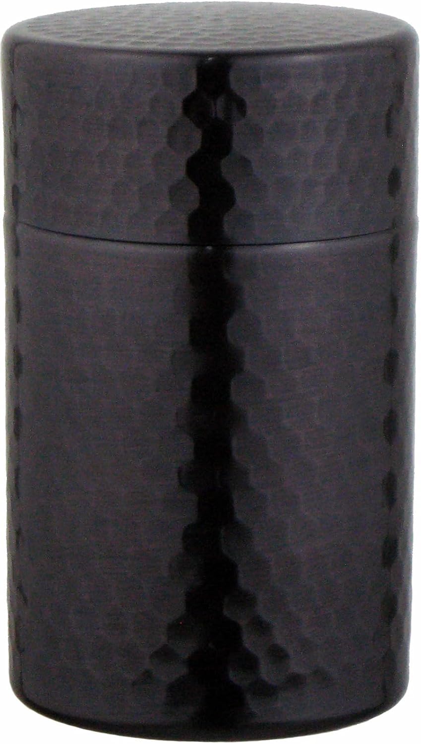 Nagao Tsubamesanjo Tamakodo Pure Copper Tea Tube, Large, Diameter 3.0 x Height 4.5 inches (7.6 x 11.5 cm), Boxed, Made in Japan