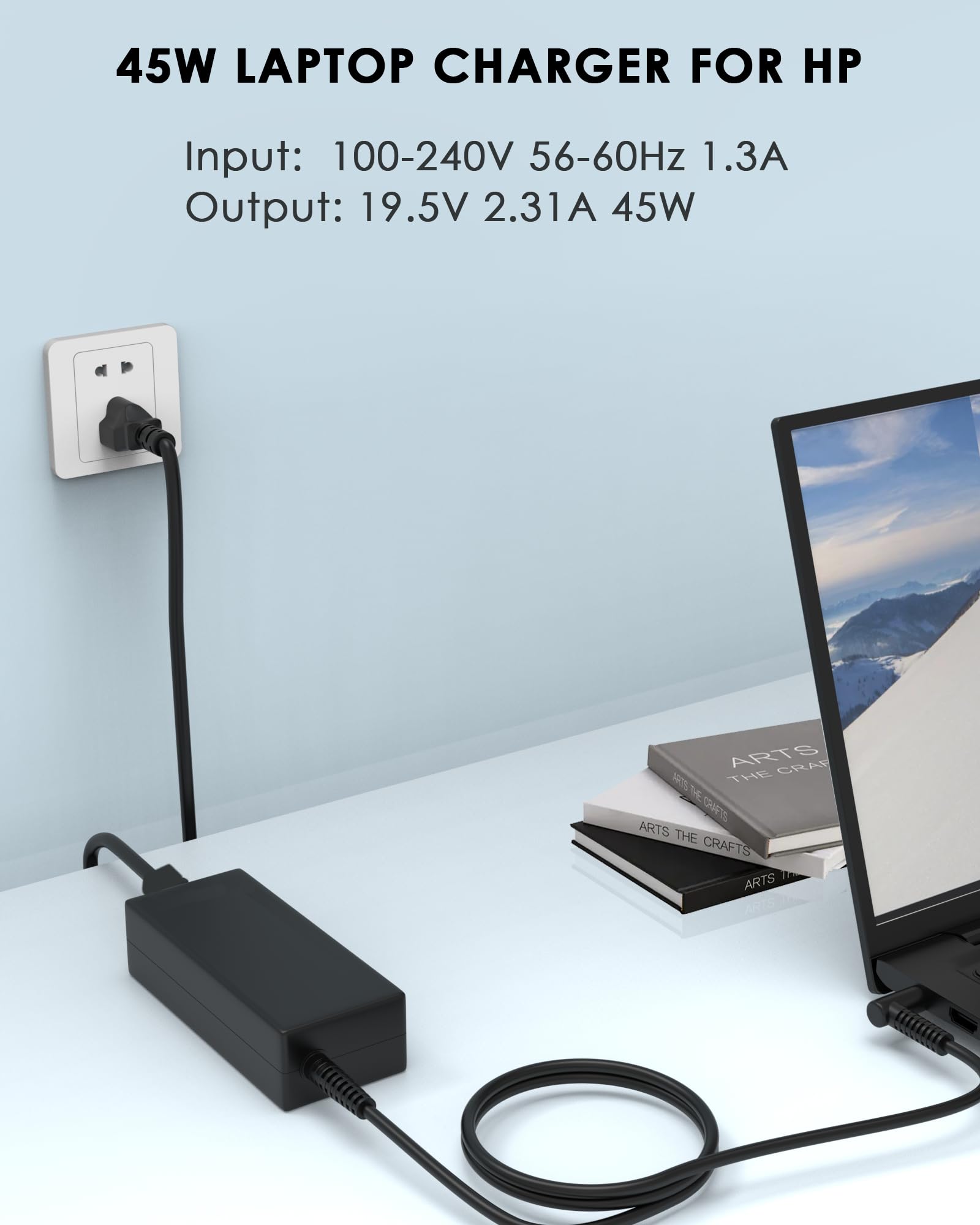 Nivjuky 45W Laptop Charger Ac Adapter Compatible with HP 15 17 Series 15-dy 15-da 15-db 15-dq 15-g 15-r 17-by 17-bs 17-ca 17-x 15-dy0013dx 15-dy1731ms 15-da0002dx 15-db0011dx Power Supply Cord