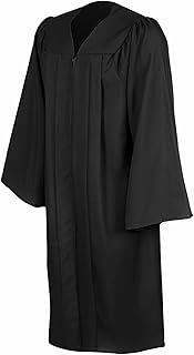 Adult Black Choir Robe Matte Finish for Choir Clergy ReligiousWearing