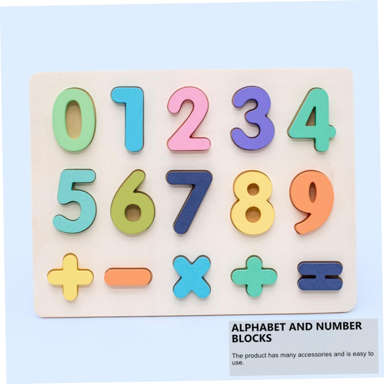 Puzzle Educativo in Legno Numeri e Lettere, Set 4 Pezzi | Festa Scuola Decor, Giocattoli da Tavolo Educativi, Blocchi Costruzioni Ragazzo Ragazza