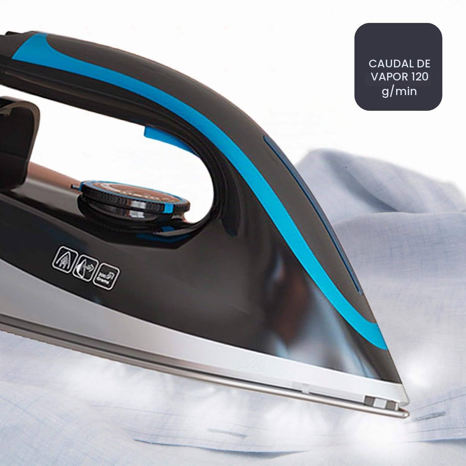 Black+Decker - Centro de Planchado 2400W, Base Cerámica, Vapor 200g