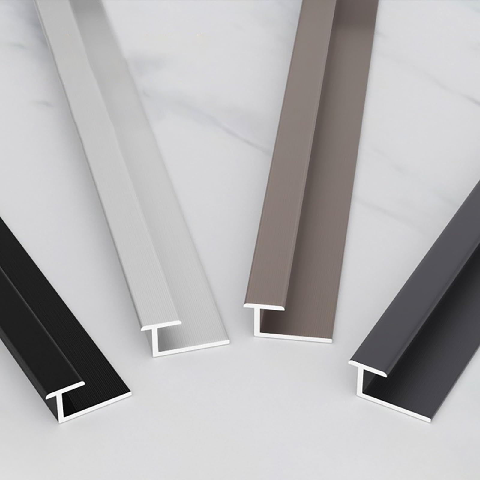 Tira De Transición Para Pisos, 135cm X 2 Piezas, Riel De Transición Para Baldosas, Laminado, Madera, Alfombra PVC, Reductor Estrecho, Tira De Umbral Para Pisos De Cerámica Y Madera(Silver,H:11