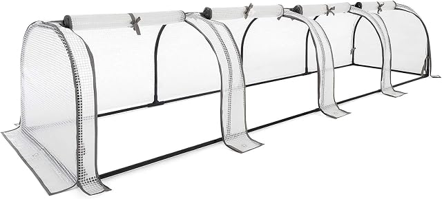 CHRISTOW Small Grow Tunnel Cloche Garden Polytunnel Greenhouse With Reinforced Cover (choose 1.3m, 1.95m, or 2.6m long)