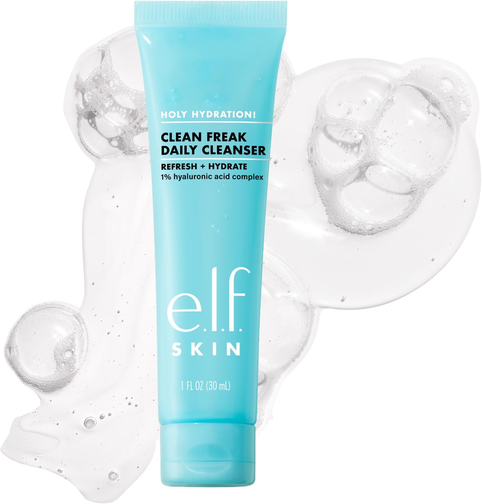e.l.f. SKIN Holy Hydration! Clean Freak Daily Cleanser Mini, Gentle Hydrating...