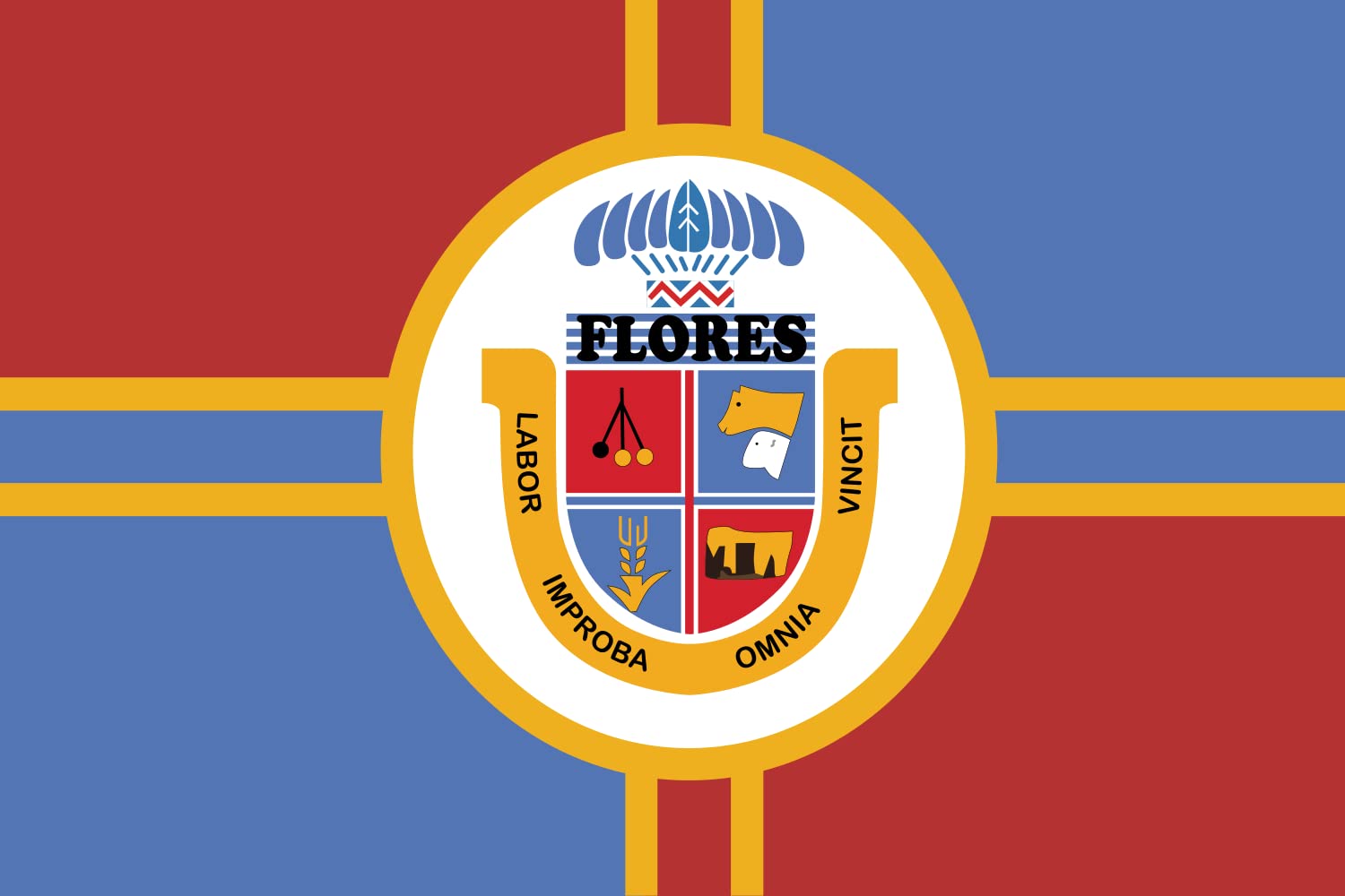 Drapeau paysage Flores 6.7m² haute résistance au vent