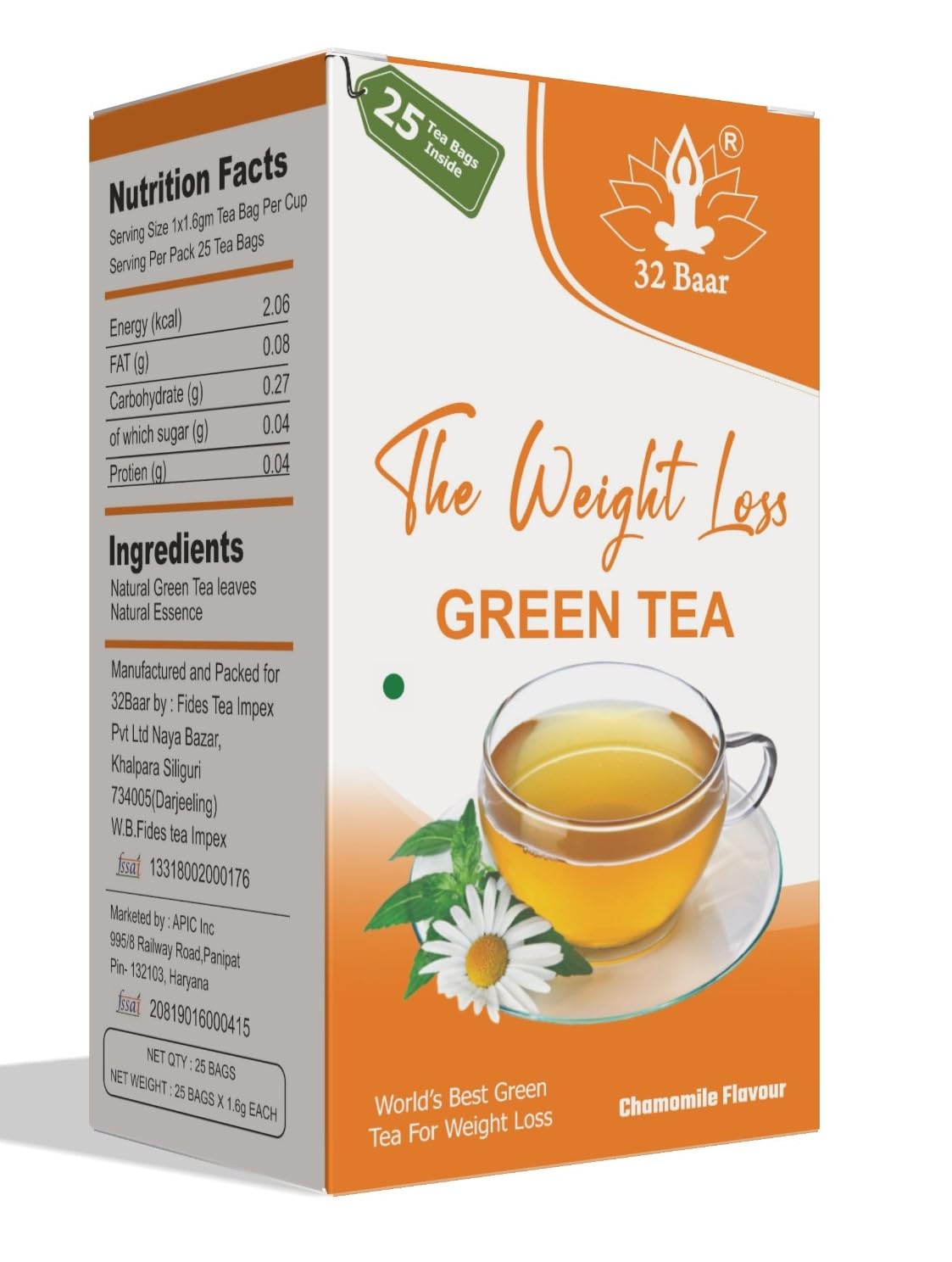 32 Baar Chamomile Flavour Tea Bags (B0CWH9QMW3) Amazon Price History, Amazon Price Tracker