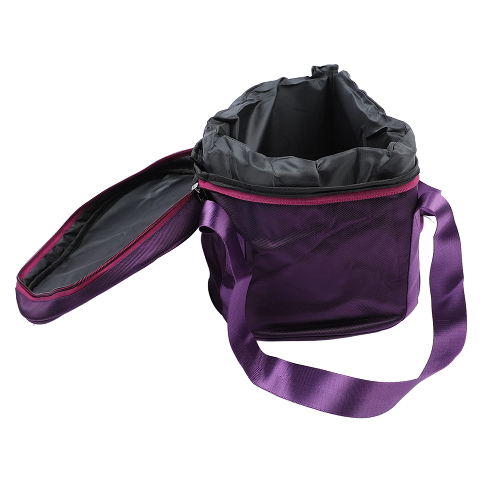 Estuche Acolchado para Cuenco Tibetano de Cristal, Estuche para Cuenco Tibetano con 2 Bolsillos Externos con Doble Cremallera para Yoga, Chakras, Curación, Atención Plena