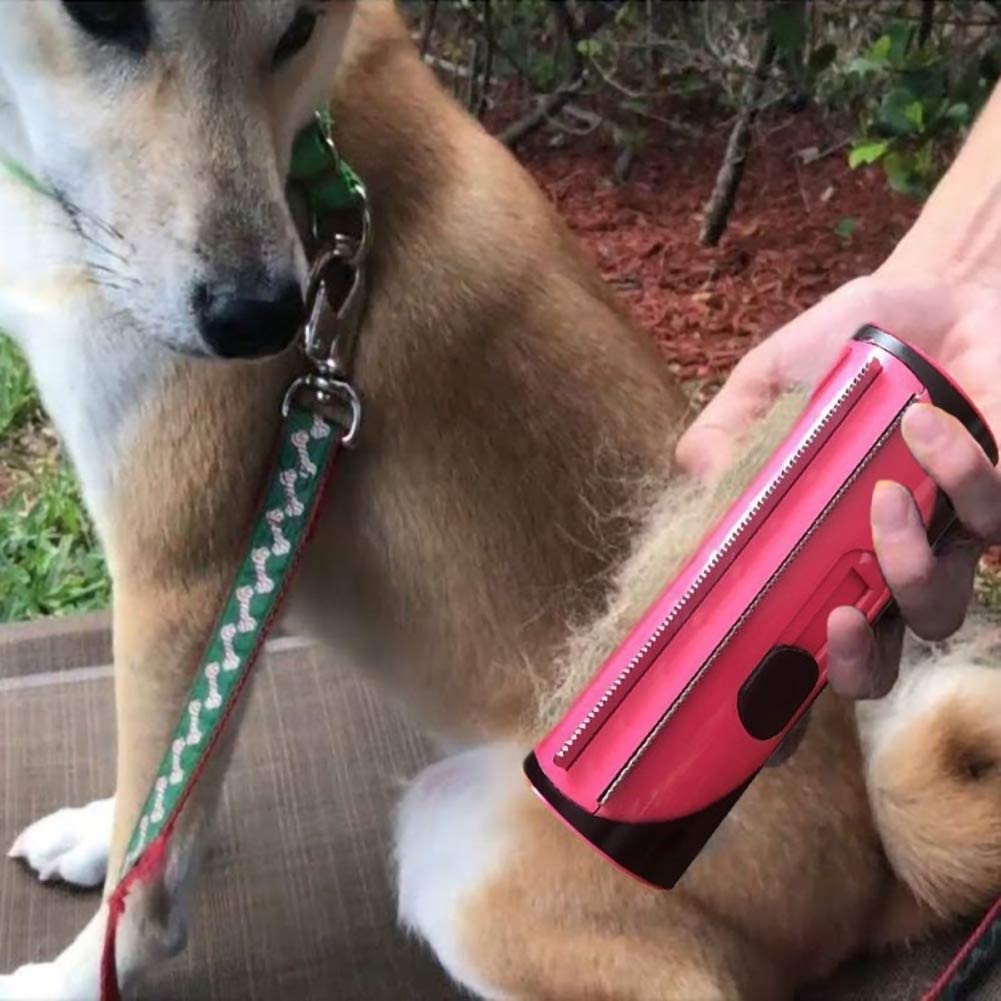3 In 1 Multifunktions Haarentfernungskamm, Entfilzungskamm Für Hunde, Hundekamm Fellbürste Hund Sanft Entfernt Unterwolle,Perfekt Zum Entfernen Von Verfilzungen(Pink)