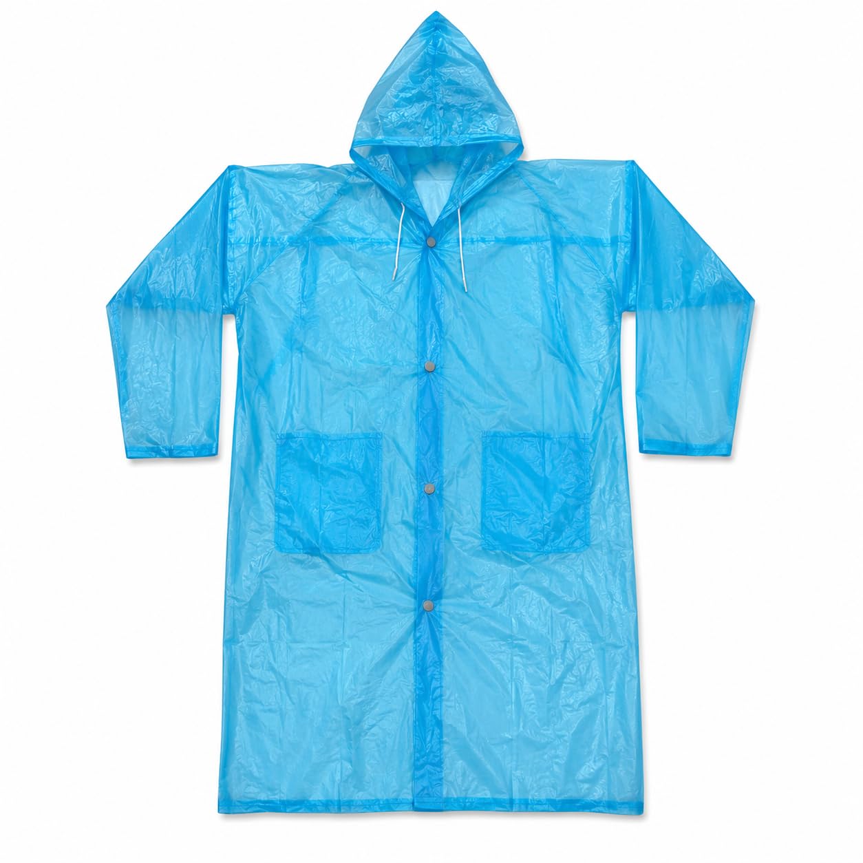 drumstone Waterproof Hooded Raincoat for Men & Women, Light Blue Transparent Reusable Full Body Rain Suit with Full Sleeves, Lightweight Windproof Rainwear for Bike Riding, Travel, Camping, Hiking-picture-52