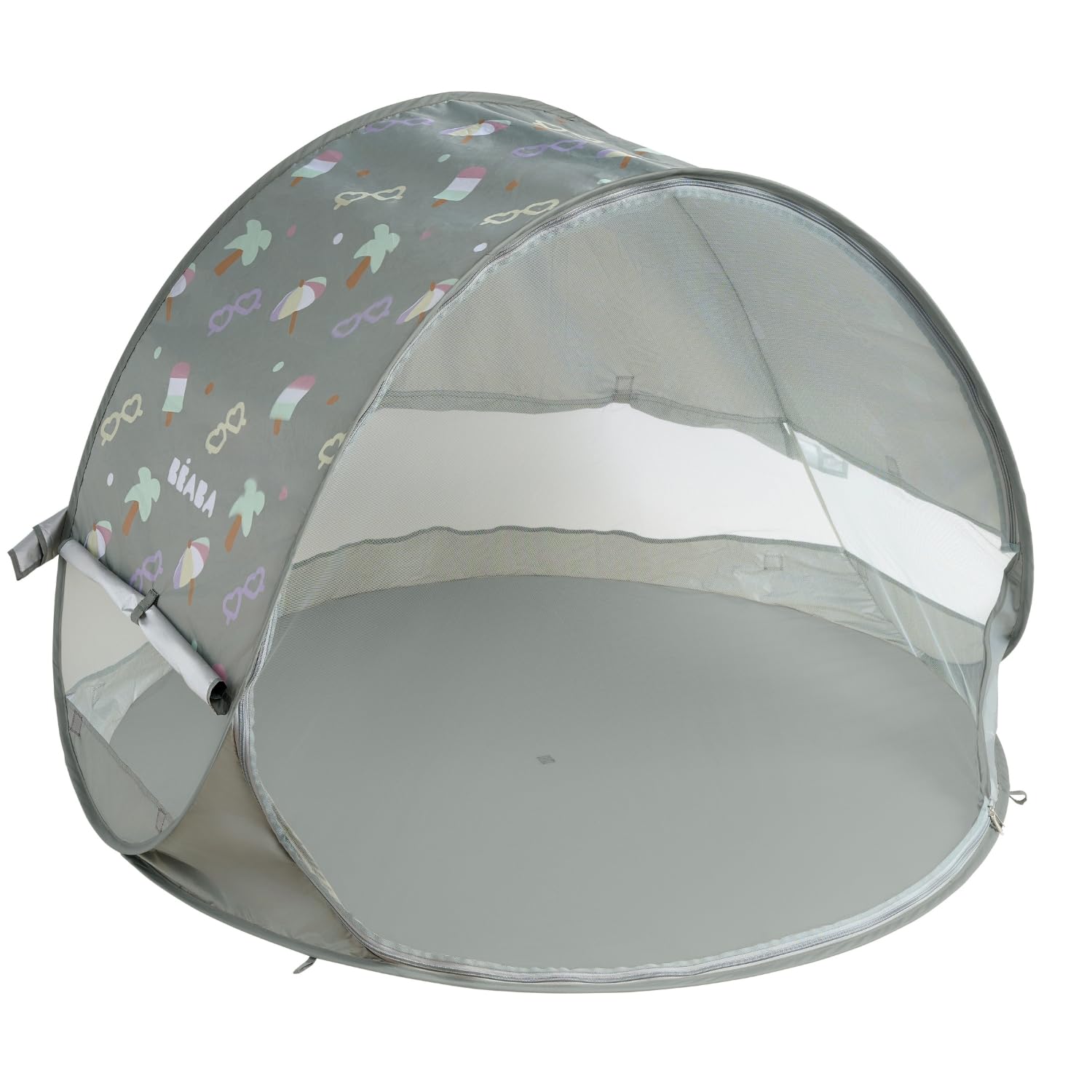 BÉABA, Tienda De Playa para Bebé, Tienda Anti UV Infantil, Protección Solar Máxima UPF50+, Filtrado UV, Ventilación 360°, Mosquitera, Espaciosa, Sistema Pop-Up, Bolsa De Transporte, Breezy, Caqui