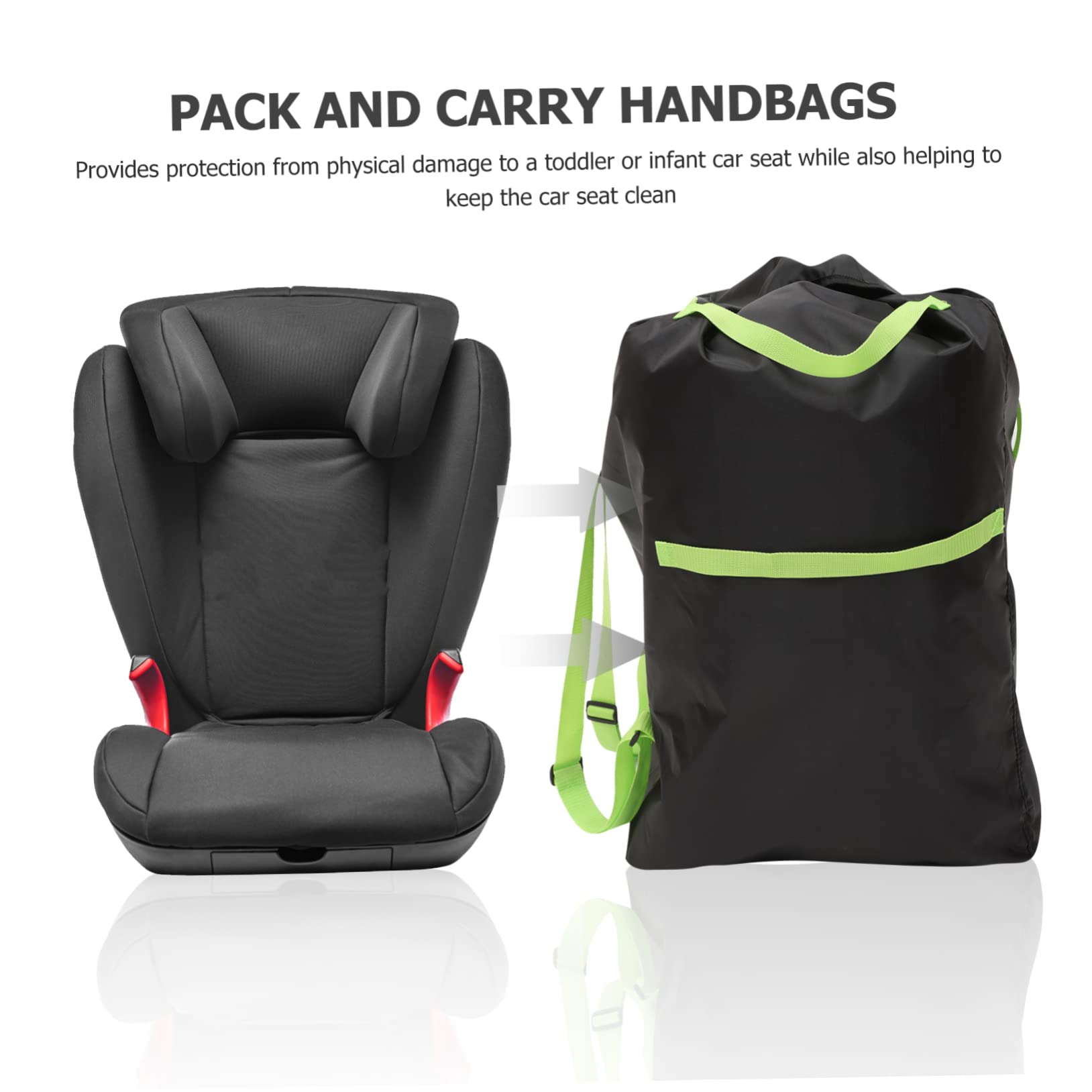 YARNOW Borsa per Carrozzina Doppia Oxford Nero, Facile da Pulire e Protegge, per Viaggi Check con Funzionale Tracolla Regolabile