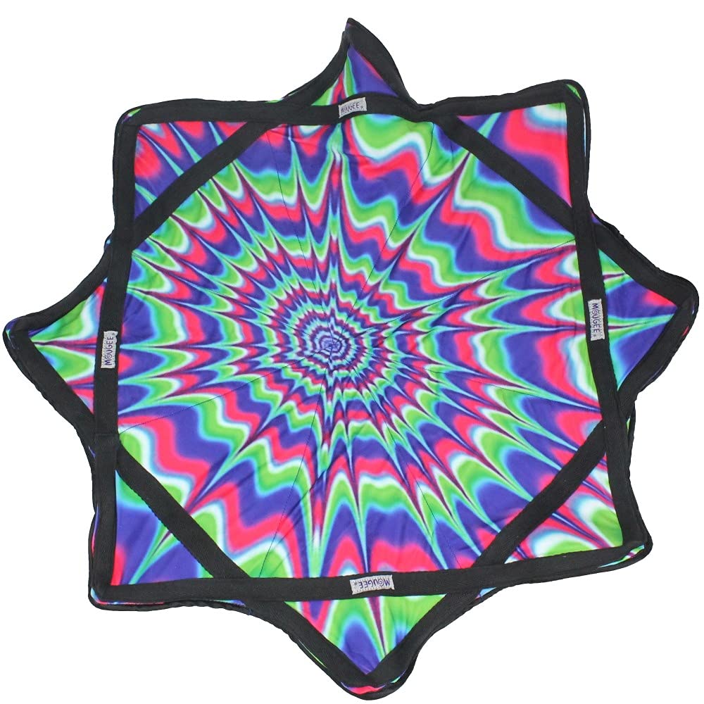 Mougee Classic Flow Star-28" Diameter-Durable and Vibrant Patterns (Jack Flash(Purple/Green/Pink))