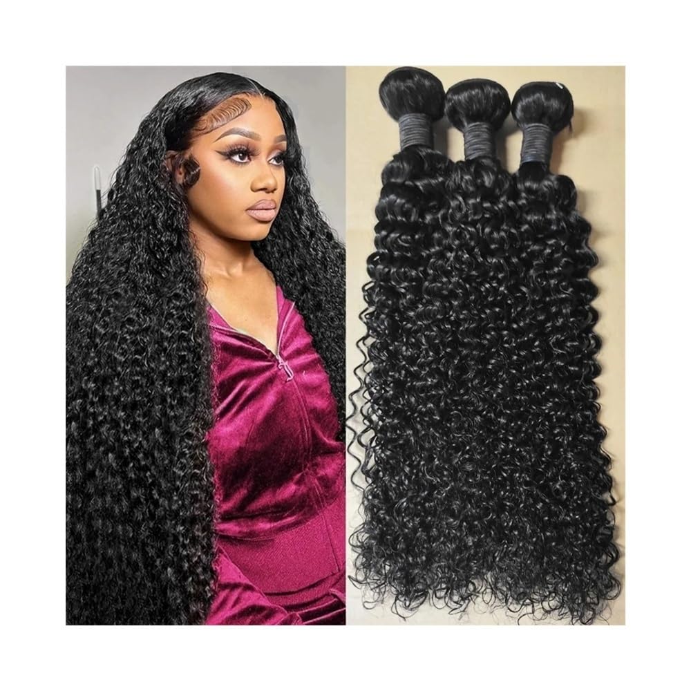 Épaisse, 1/3/4 paquets de cheveux humains bouclés 12-32 pouces brésiliens pour un usage quotidien