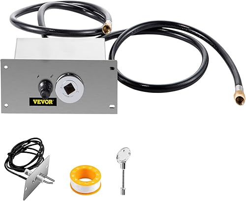 VEVOR Kit de encendido de chispa de quemador de gas Fire Pit 300 K BTU, sistema de encendido de hoguera de acero inoxidable, kit de hoguera todo en