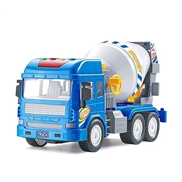 DIKUJI ENTERPRISE City Cement Metal Die Cast Concrete Mixer Truck Multi Color (City Sanitation Cement Mixer Truck)