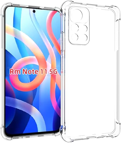 Miniatura 1 de Funda para Redmi Note 11 5G/Poco M4 Pro 5G Clear TPU Cuatro Esquinas Funda Protectora Transparente Suave Funda