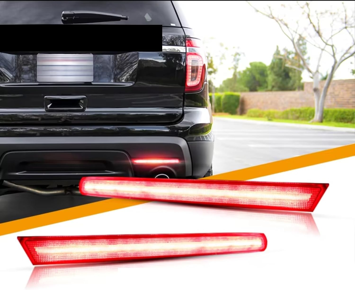 リアバンパー ライトリフレクター ランプ Compatible With Ford For Explorer 2011 2012 2