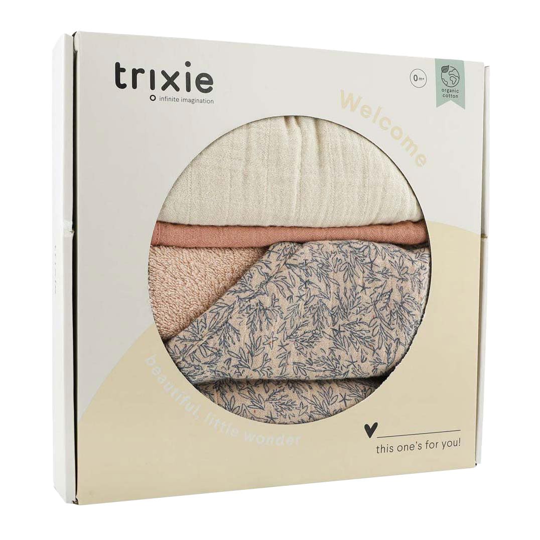 Trixie Lovely Leaves - Caja de regalo para recién nacido, grande