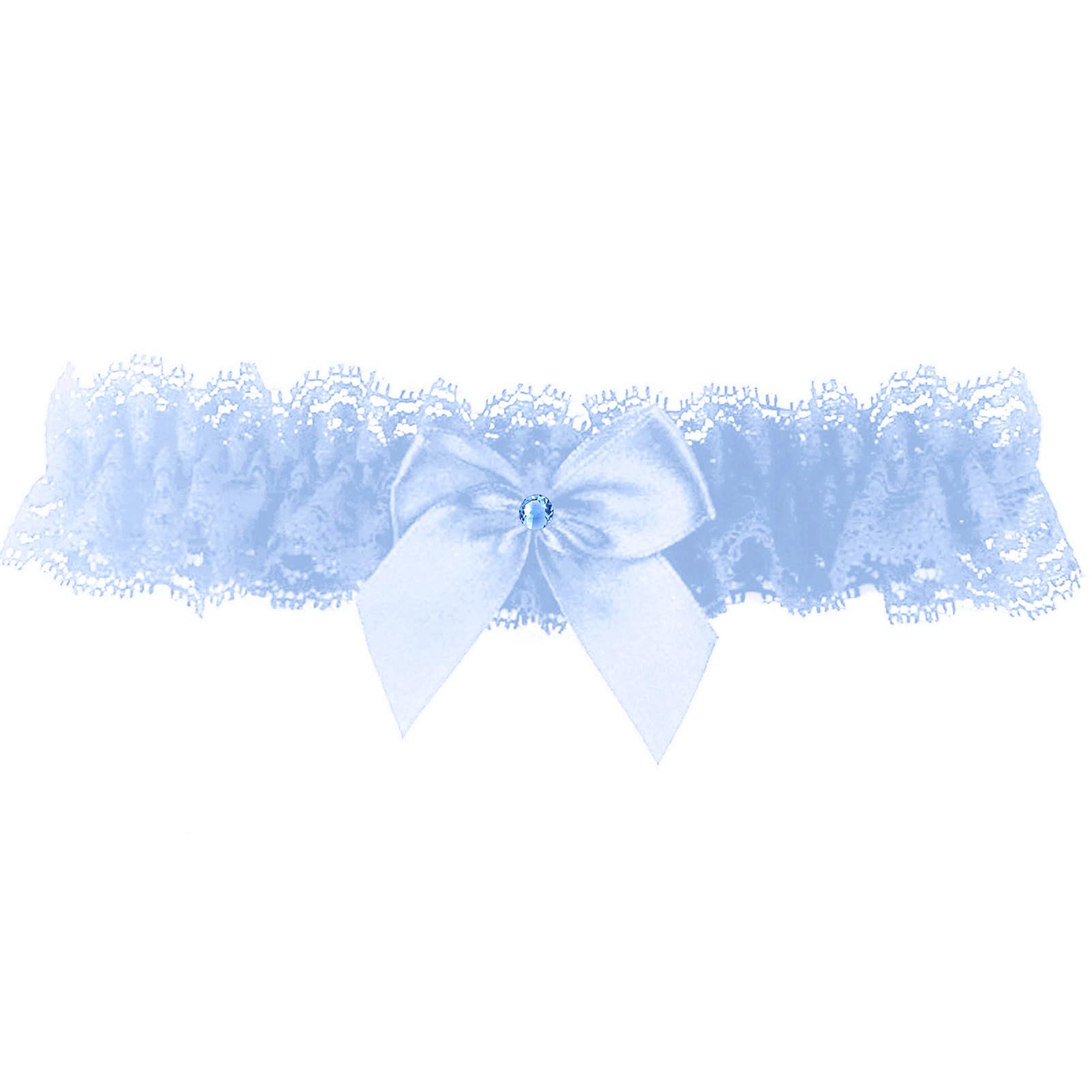 Ealafee Women's 0-Blue Rhinestone Blue Garters For Bride Wedding Garter Set For Bride Bridal Garter Leg Thigh Blue, One Size