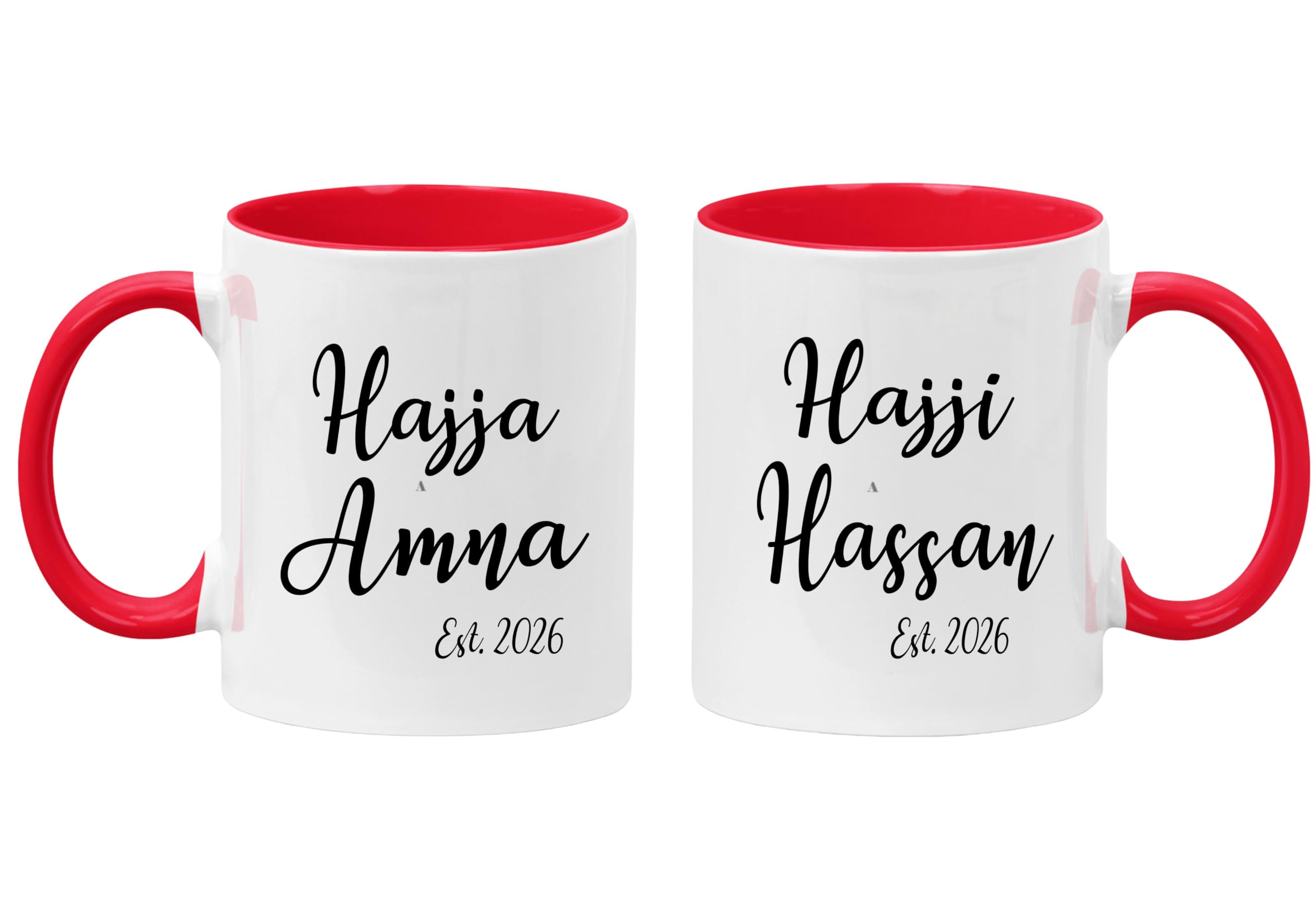 JR Decal Personalised Islamic Hajj Mug – Hajj Mubarak HAJJI HAJJA Coffee Cup Gift, Muslim Pilgrimage Keepsake for Mother, Father, Family & Friends — image 1