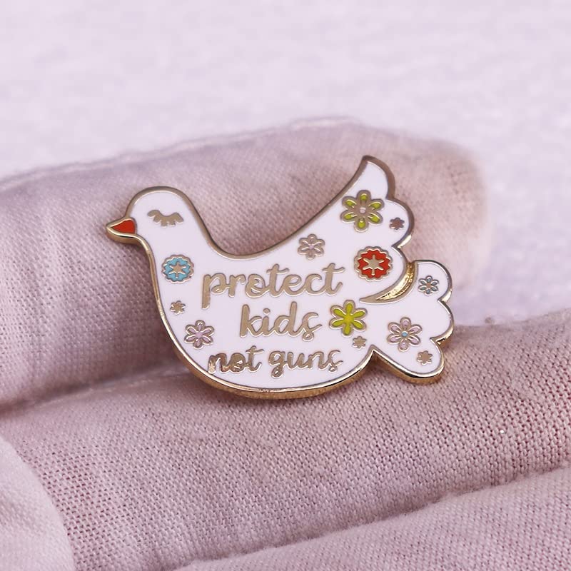 Protect kids, not guns Dove of peace Enamel Lapel Pin badge brooch4