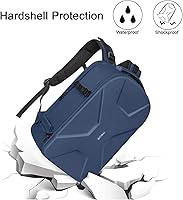 Vista 4 de MOSISO Camera Backpack, DSLR/SLR/Mirrorless Photography Camera Bag 15-16 inch Waterproof Hardshell Case with Tripod Holder&Laptop Compartment Azul