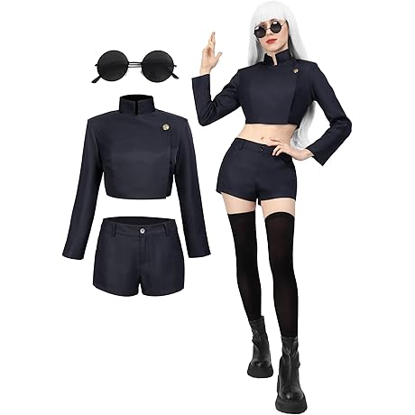 Neferpitou Cosplay Satoru Costume Uniform Jacket with Glasses