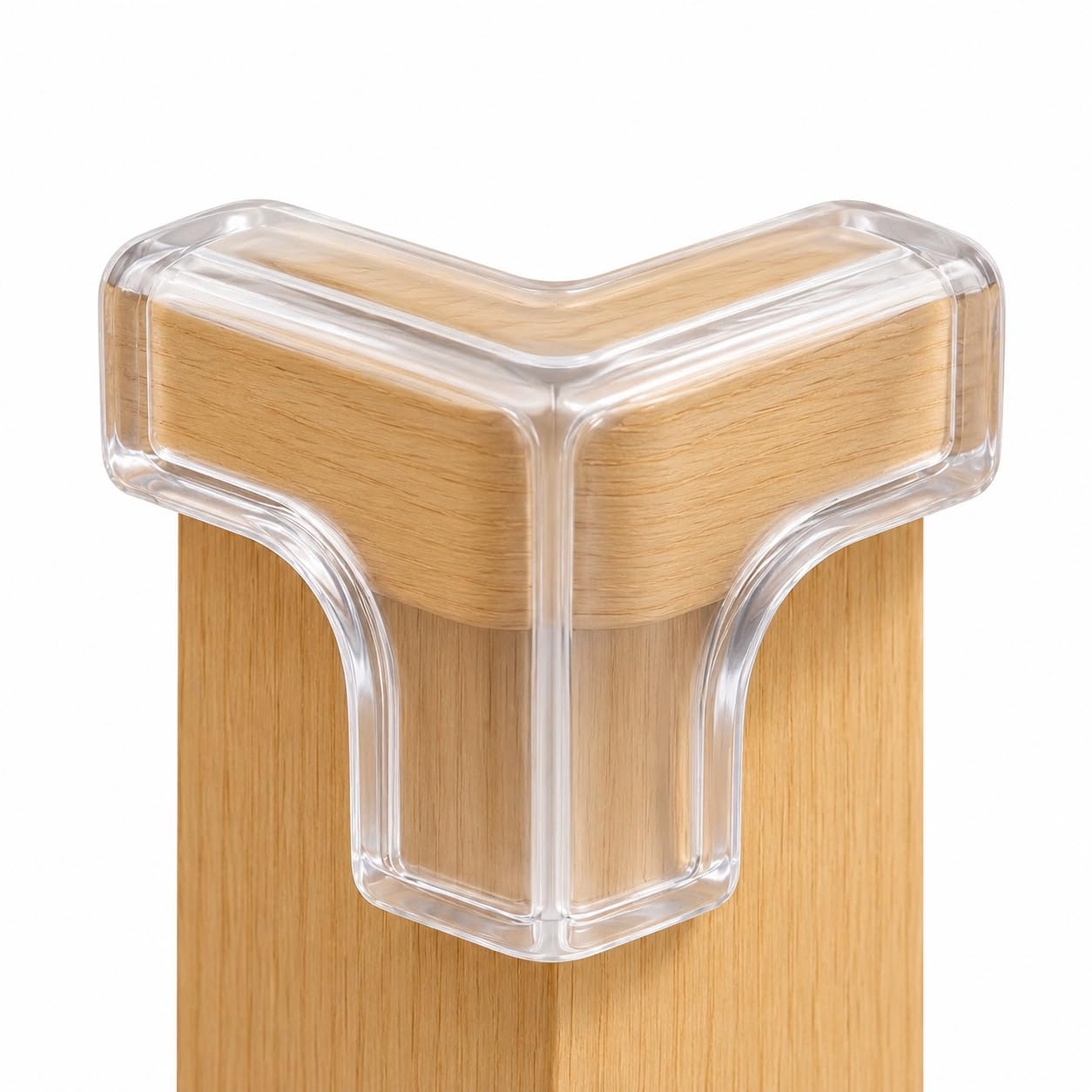 QUALIFT 12pc Transparent Table Corners Edge Protector - Durable, T-Shaped Baby Proofing for Safety against Sharp Furniture, Strong Adhesive Soft Silicone Guards, Baby Proof Essentials for Growing Kids-image-0