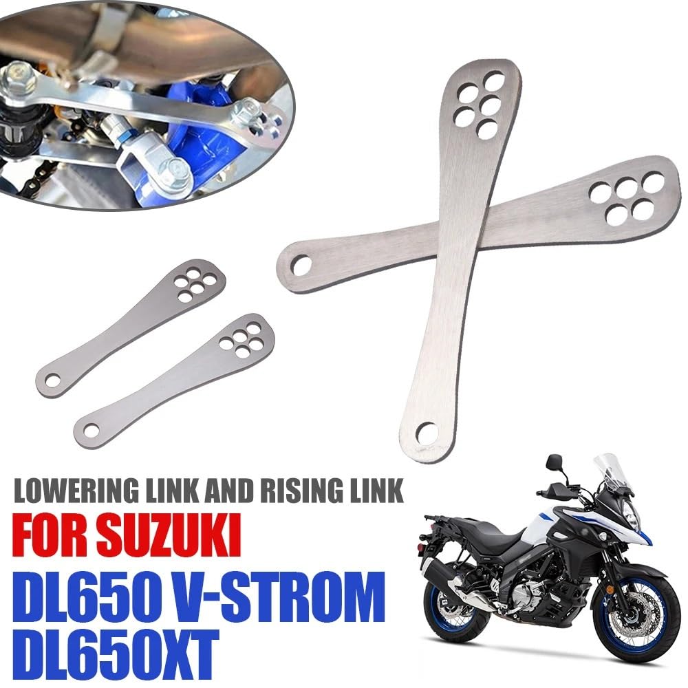 Bieletas de Descenso Ajuste para Suzuki DL650 v-Strom 650 XT DL650XT VStrom DL 650 Enlaces de elevación de Motocicleta Bieletas Descenso Trasero(Rising Link)