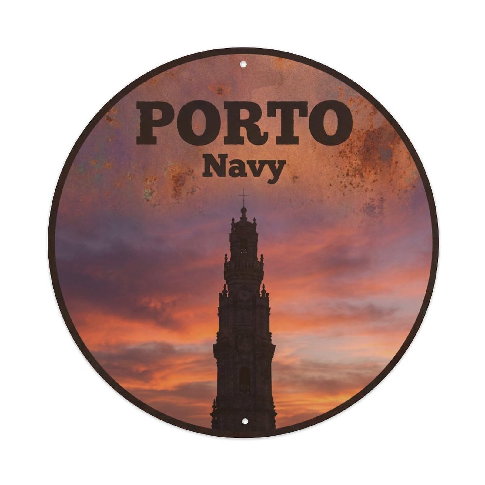 Xanthor Style Vintage Travel Oporto Portugal Metal Tin Sign