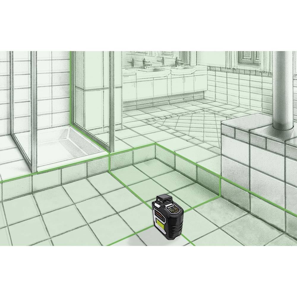 Laserliner Laser vert tridimensionnel CompactPlane-Laser 3G Pro BlackLine - Electroportatif et machine