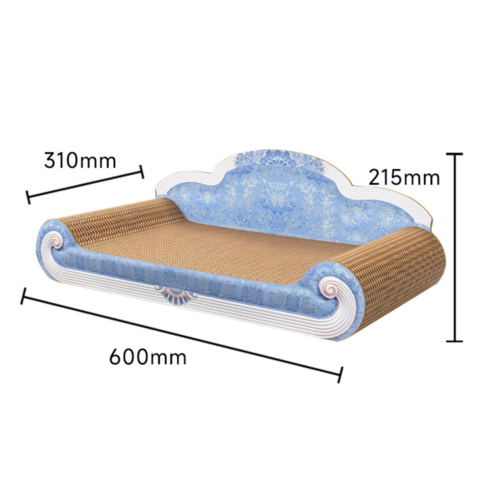 Griffoir pour Chat Lit pour Chat Canapé en Carton Ondulé Accessoire de Mobilier pour Chat Jouet Anti-griffure Structure Convient à La Décorati, Bleu