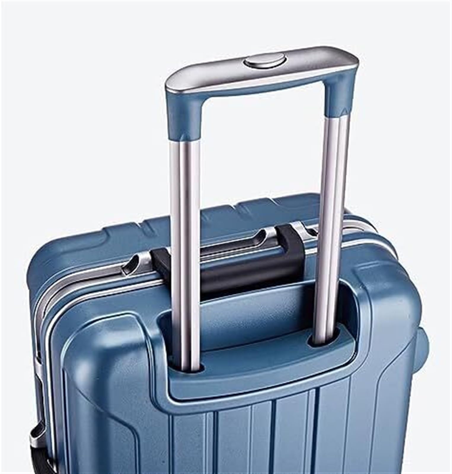 Valigia Valigie per Bagagli Trolley in Lega di Alluminio A Strisce Spesse Valigia Portatile Durevole Valige Bagaglio Mano(A,20inch)