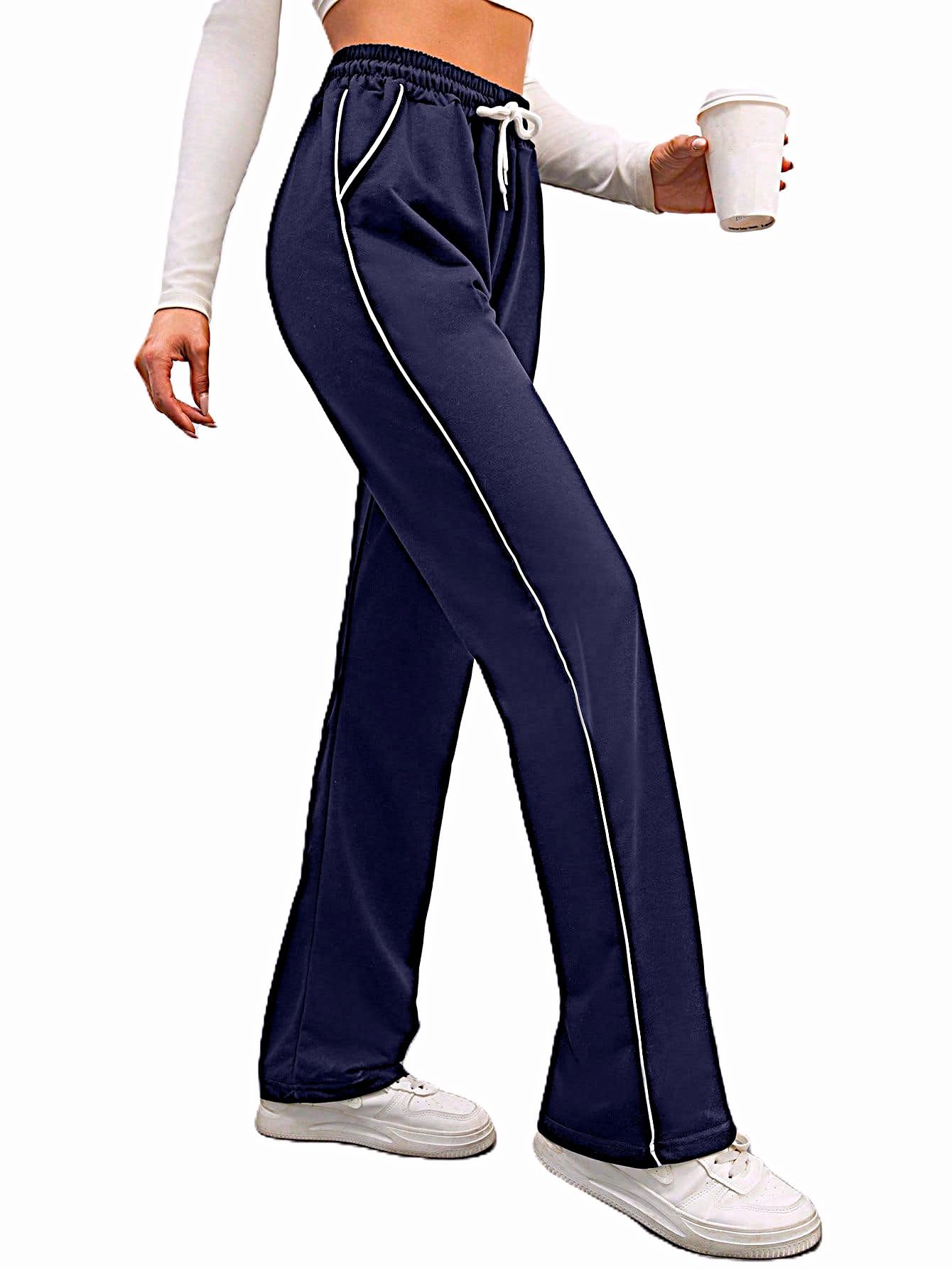 sakhwala Women's Striped Track Pants | Women Trackpants | Women Lower/Pyjama | Lounge Pants | Loose Fit Trackpants | Gym/Yoga/Casual Wear Pants-picture-32