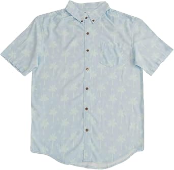 BERMIES Mens Hawaiian Shirt - Short Sleeve, Coconut Buttons, Chest Pocket, Lightweight & Breathable, Tropical Prints