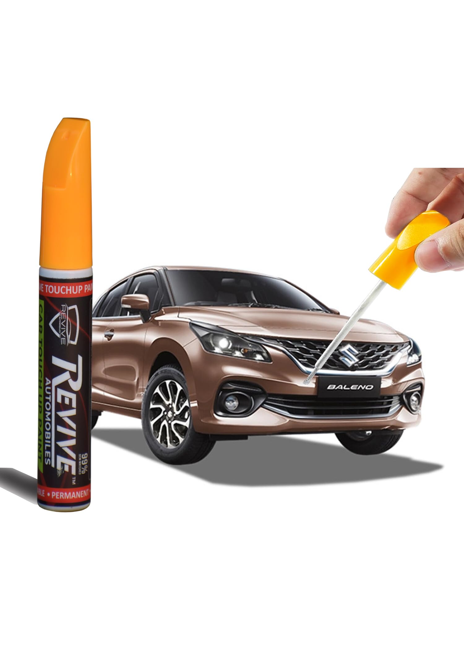 Suzuki Baleno colors Revive touchup paint pen, factory Quality & matched 2K paint (Luxe Beige (WBJ))