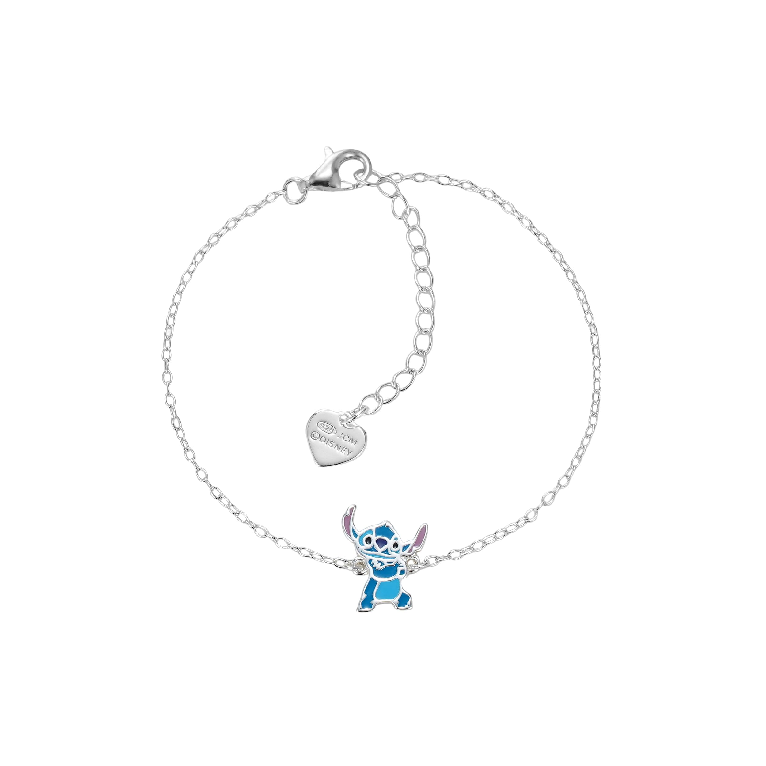 Disney Bracciale Lilo e Stitch in Argento per Bambine, Misura 18 cm Regolabile